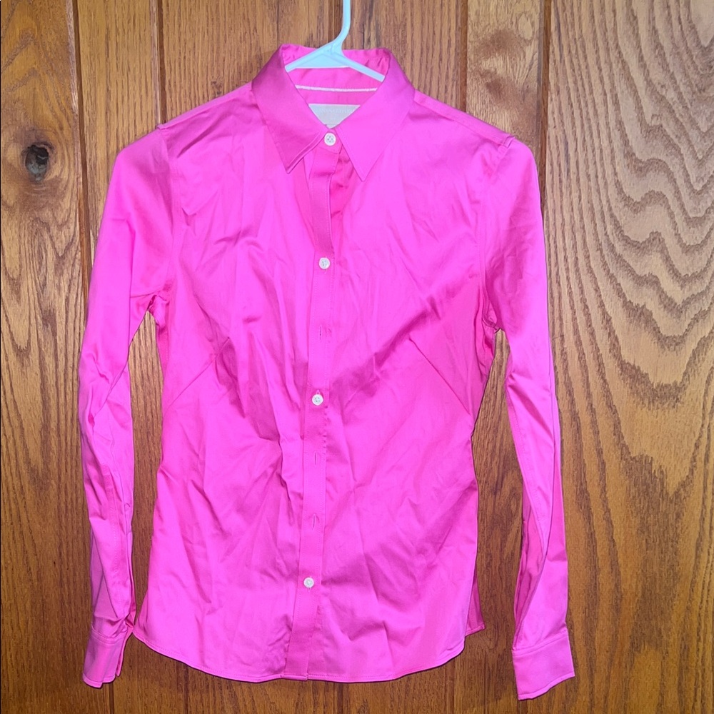 NWT Banana Republic Pink Button Down Shirt Size 0